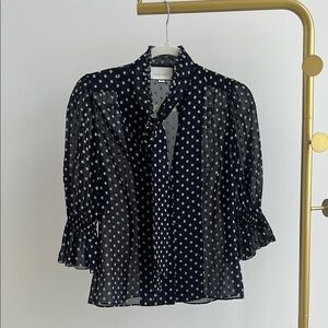 Alexis Black Polka Dot Women's Top